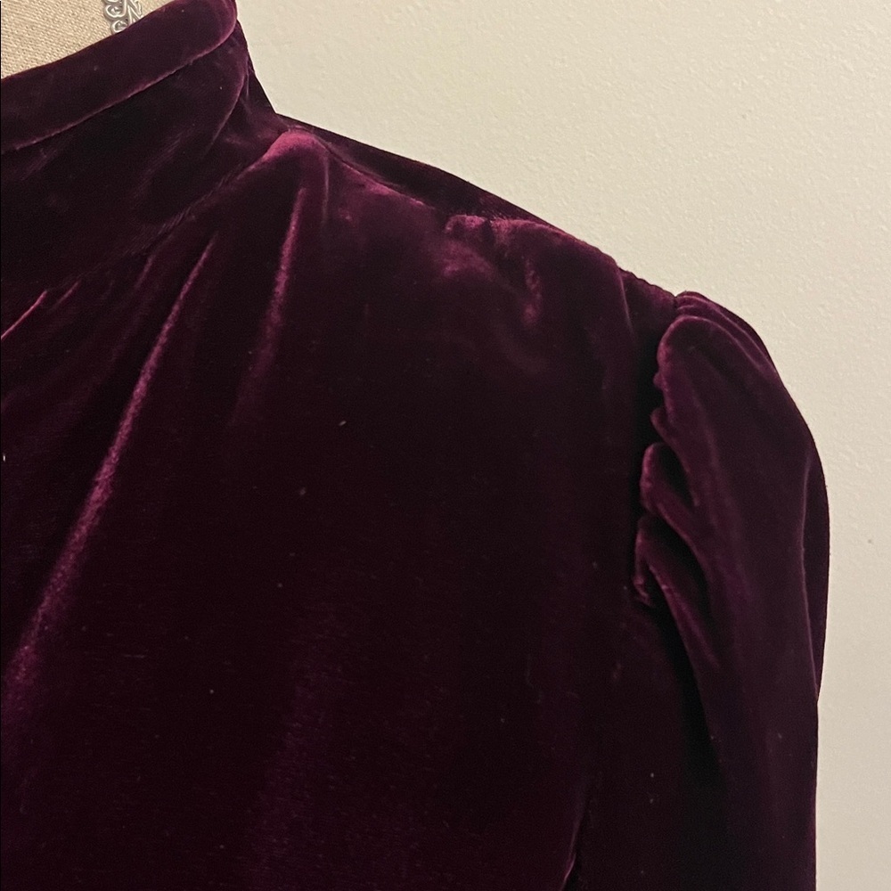 Vintage Gothic Velvet Jacket & Skirt Sz 10 Eggplant Purple Silk Goth - Picture 9 of 16